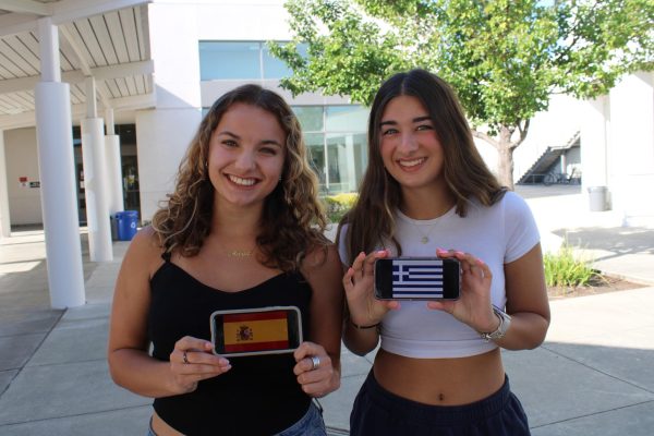 Seniors Maria Oetinger, left, and Anjali Ahuja are planning on going to Spain and Greece for college respectively.