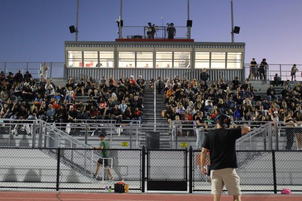 Construction on the new home bleachers and press box was completed in late August in time for the Grizzly varsity and JV football teams’ season opener on Aug. 30 against Patterson. 