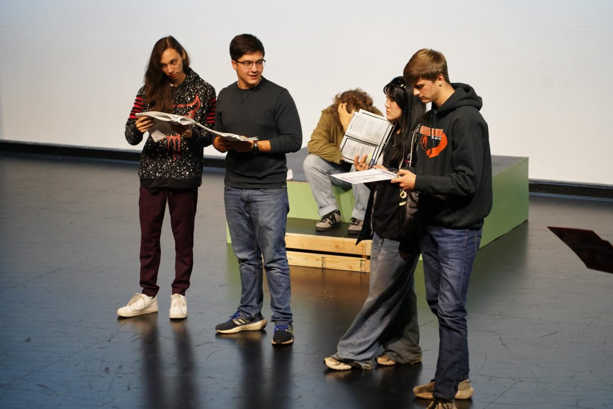 Students in Theater IV, a new honors class, rehearse a “Midsummer Nights Dream” for their upcoming performance.