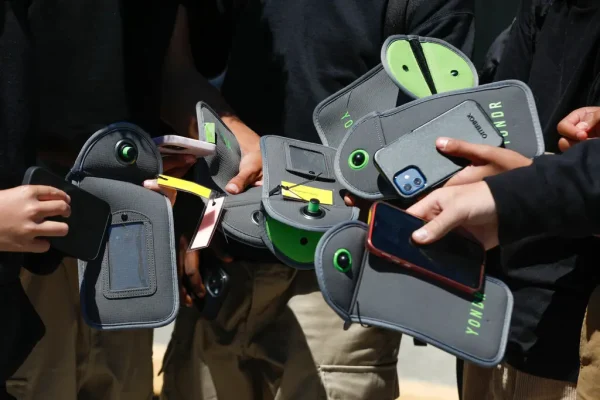 The Phone-Free Schools Act will require schools in California to restrict cell phones by July 1, 2026. One way to regulate phone use is by implementing Yondr pouches with locks that can only be unlocked by school staff with a magnet.