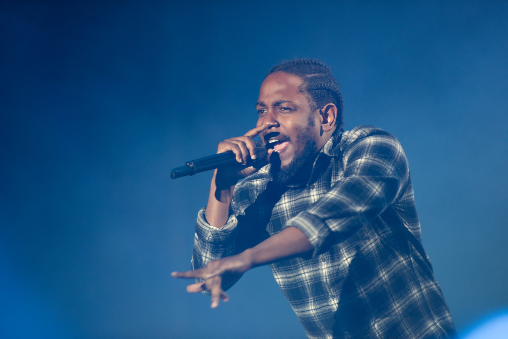 Kendrick Lamar performs one of his songs to his loyal fans.